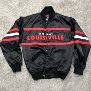 Franchise Club Louisville Cardinals NCAA Black Red White Full Zip Jacket S/P